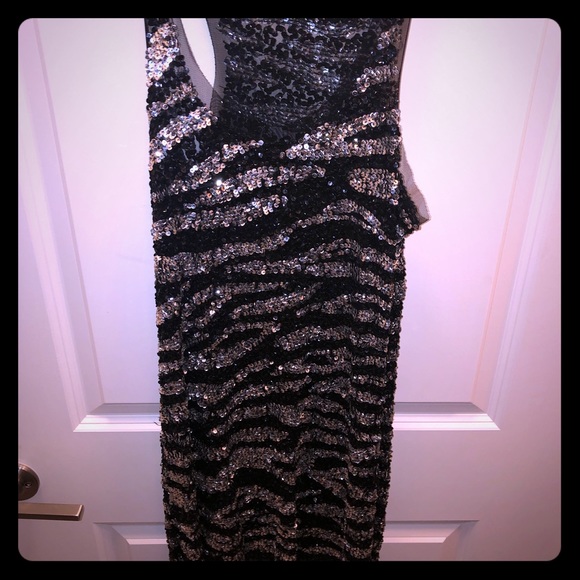 Sequined zebra print Cami - Picture 1 of 2